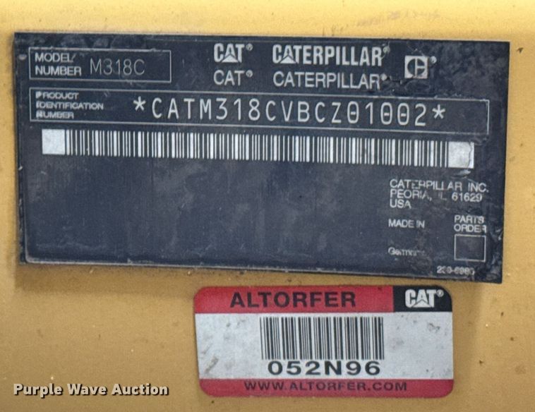 image for item DI9055 2005 Caterpillar M318C wheeled excavator