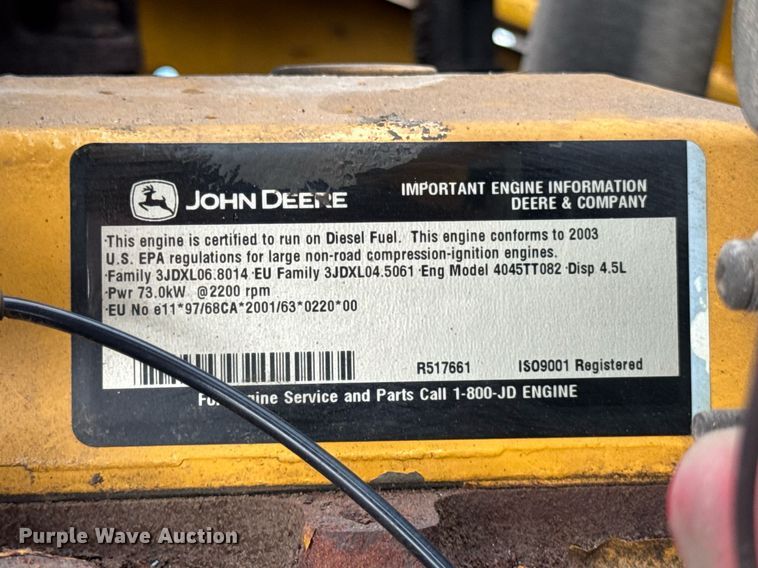 image for item DI9057 2003 John Deere 410G backhoe