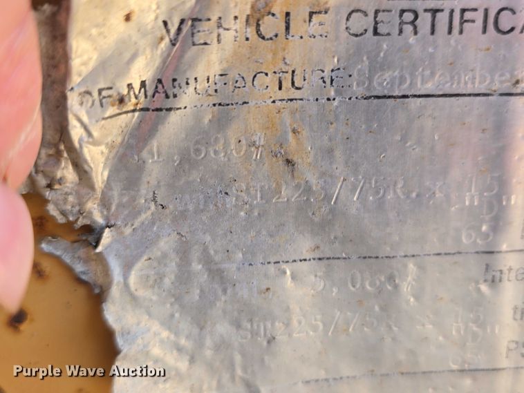 image for item DT6892 1994 Redi Haul Trailers FSL12 utility trailer