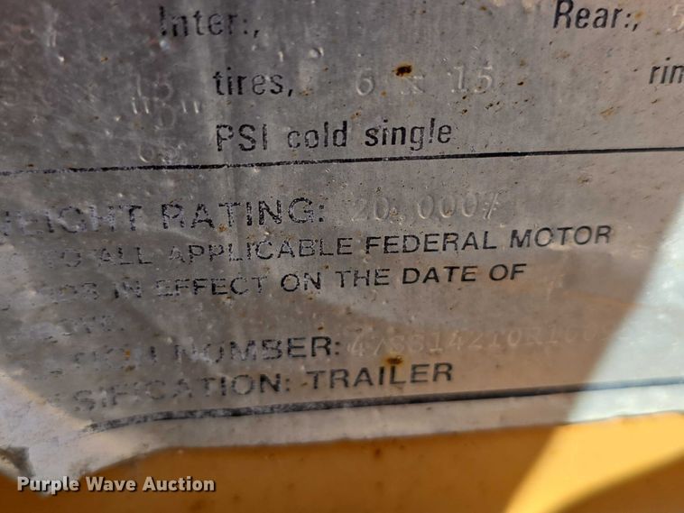 image for item DT6892 1994 Redi Haul Trailers FSL12 utility trailer