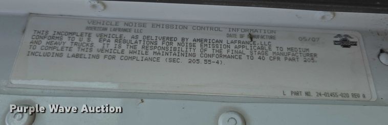 image for item DT6910 2008 American LaFrance Condor refuse truck