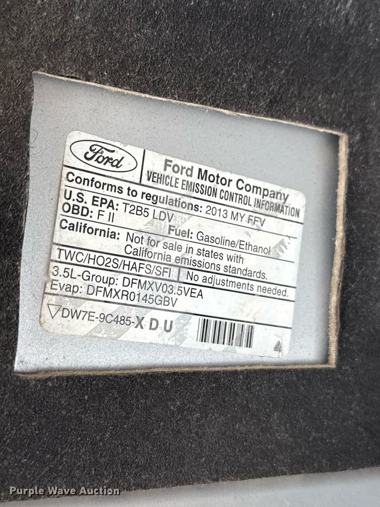 image for item DX5475 2013 Ford Taurus 