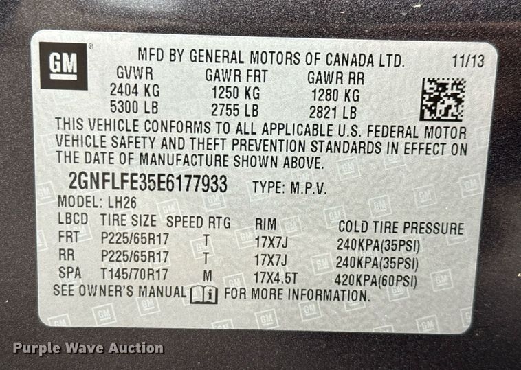 image for item DX5481 2014 Chevrolet Equinox SUV