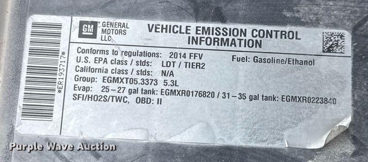 image for item DX5488 2014 Chevrolet Tahoe Police SUV