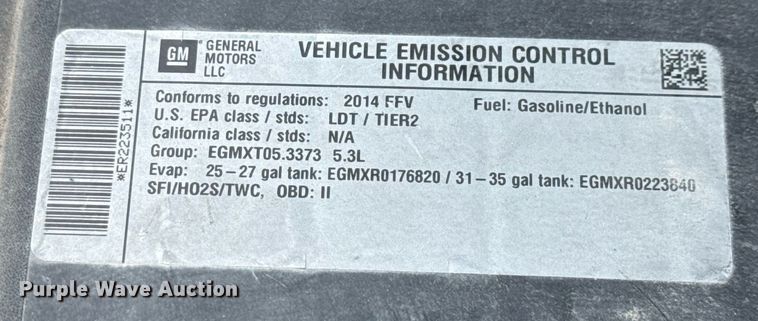 image for item DX5489 2014 Chevrolet Tahoe Police SUV