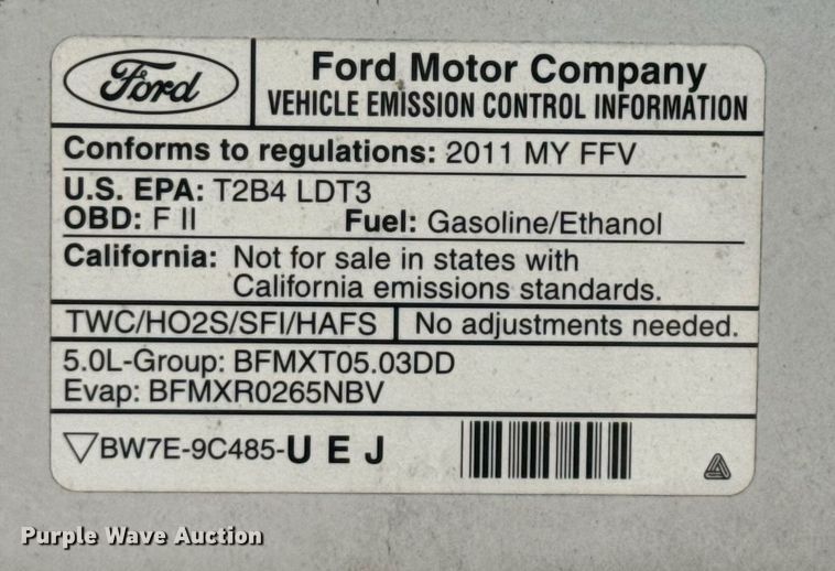 image for item DX5498 2011 Ford F150 XL SuperCrew pickup truck