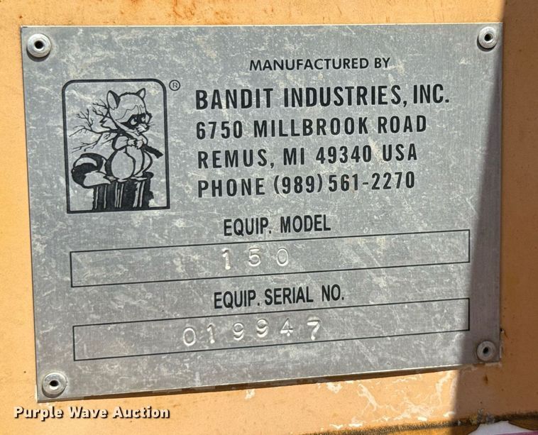 image for item DX5505 2004 Bandit 150 wood chipper