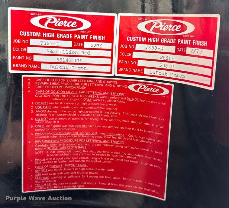 image for item DY0214 1978 Ford F800 fire truck