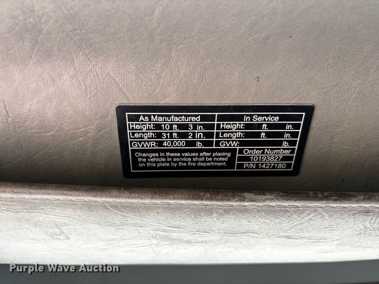 image for item DY0560 2009 Pierce Manufacturing Custom Contender pumper fire truck