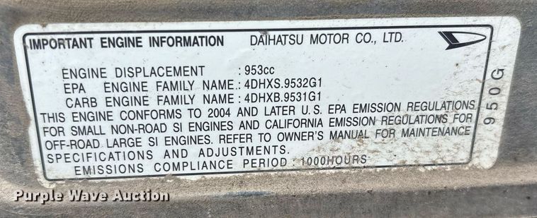 image for item DY0562 2004 Toro 7361 utility vehicle