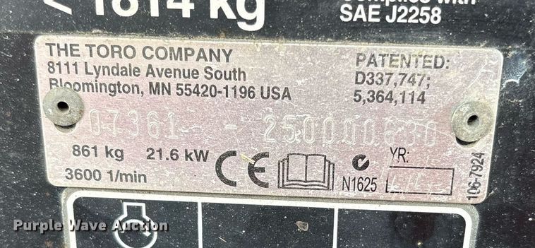 image for item DY0562 2004 Toro 7361 utility vehicle