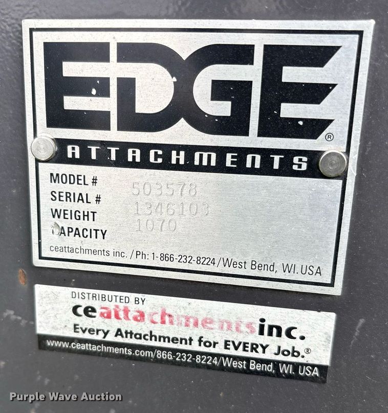 image for item DY0569 Edge 503578 skid steer broom