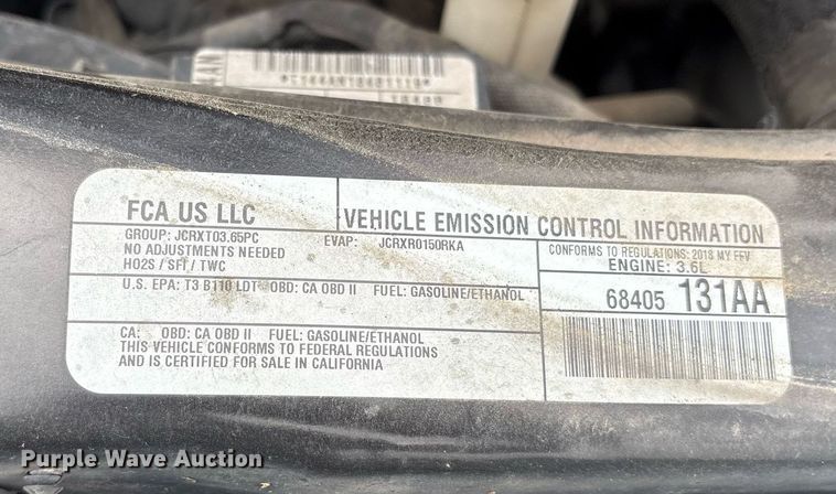 image for item DY0607 2018 Dodge Grand Caravan handicap accessible van