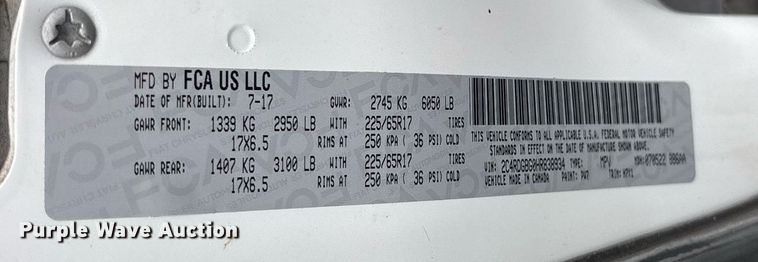 image for item DY0609 2017 Dodge Grand Caravan handicap accessible van