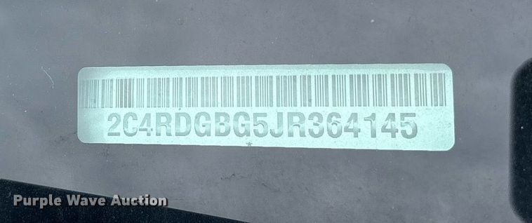 image for item DY0611 2018 Dodge Grand Caravan handicap accessible van