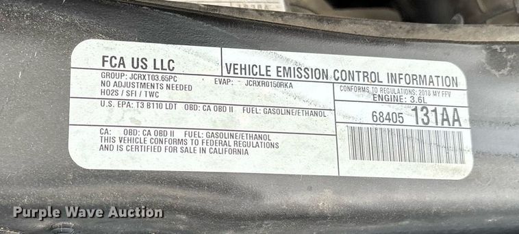 image for item DY0612 2018 Dodge Grand Caravan handicap accessible van