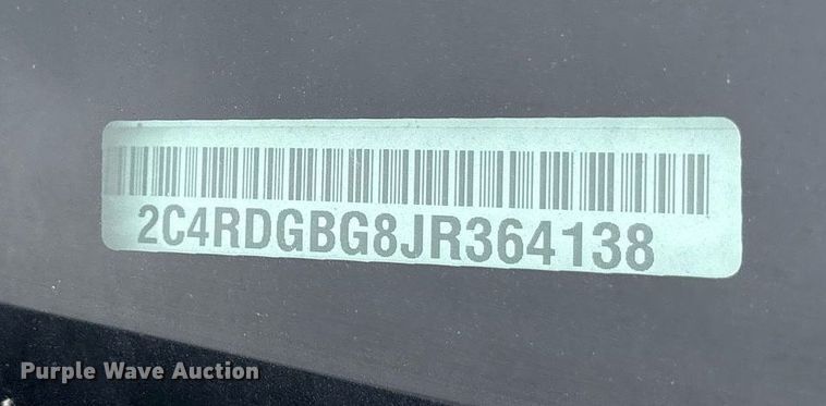 image for item DY0612 2018 Dodge Grand Caravan handicap accessible van
