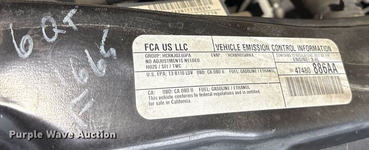 image for item DY0621 2017 Dodge Grand Caravan handicap accessible van