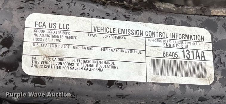 image for item DY0622 2018 Dodge Grand Caravan handicap accessible van