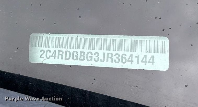 image for item DY0624 2018 Dodge Grand Caravan handicap accessible van