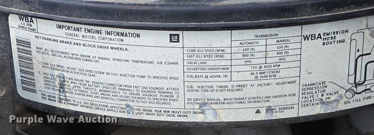 image for item ED2028 1986 Chevrolet D30 brush fire truck