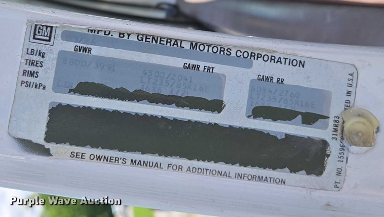 image for item ED2028 1986 Chevrolet D30 brush fire truck