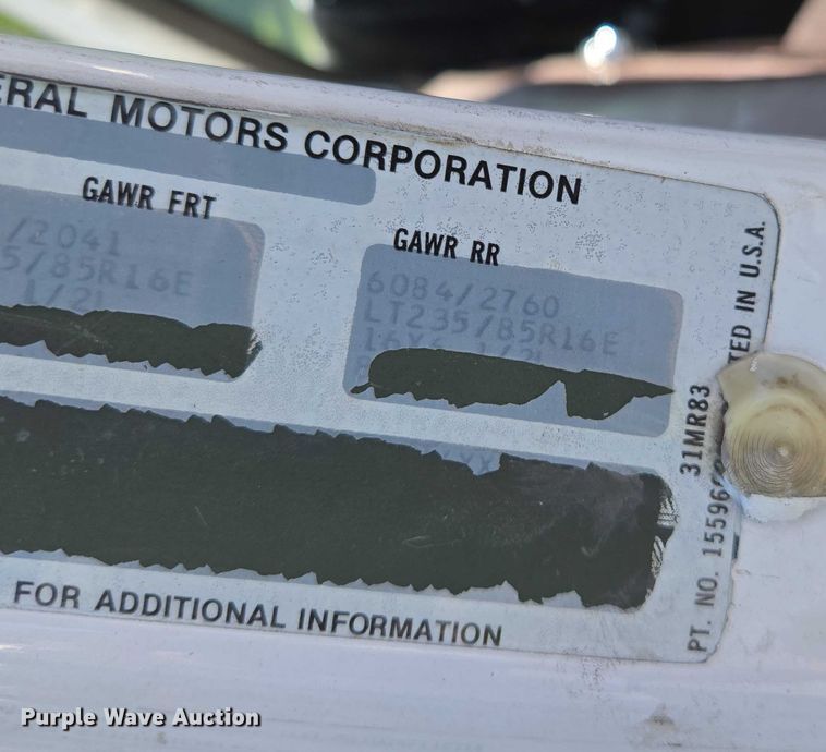 image for item ED2028 1986 Chevrolet D30 brush fire truck