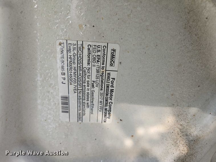 image for item ED2032 2017 Ford Taurus Police Interceptor 