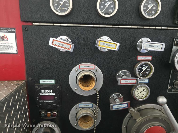 image for item EF3506 1994 International 4900 ladder fire truck