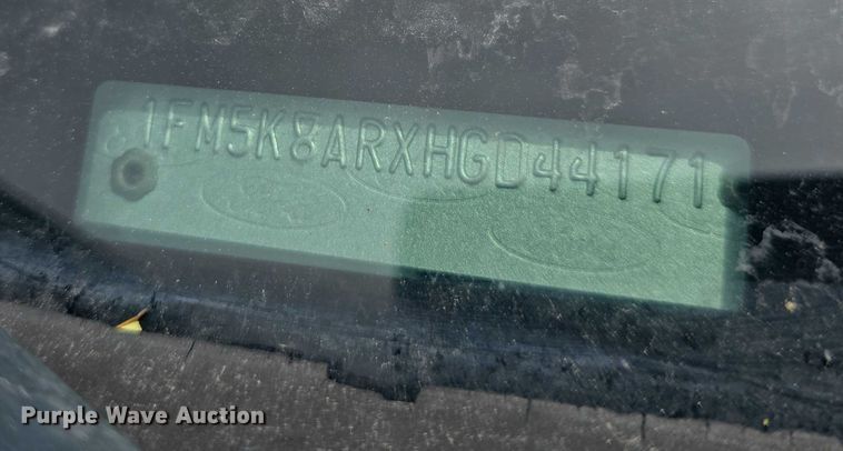 image for item EF3514 2017 Ford Explorer Police Interceptor SUV