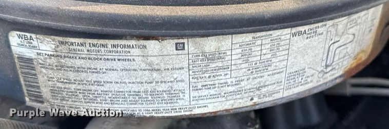 image for item EG6415 1985 Chevrolet D30 utility bed pickup truck