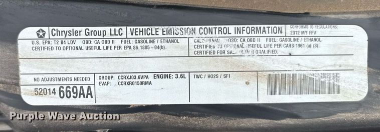 image for item EG6511 2012 Dodge Grand Caravan van