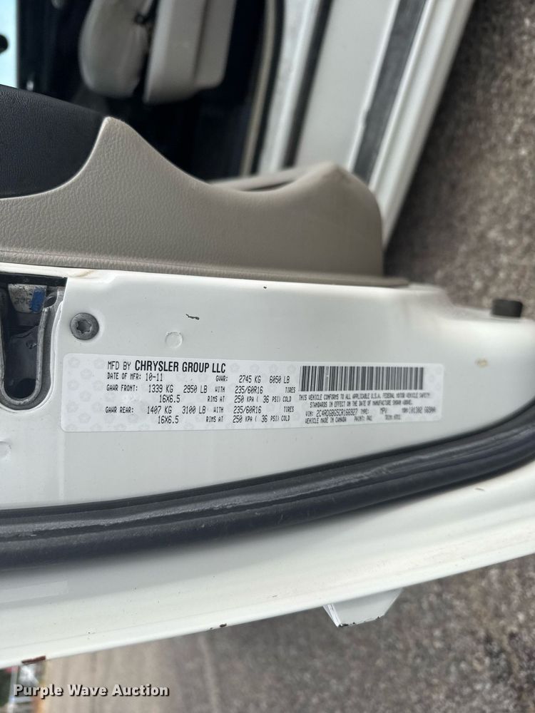 image for item EG6511 2012 Dodge Grand Caravan van