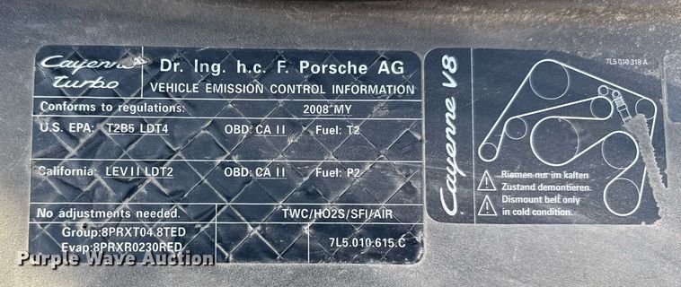 image for item EG8378 2008 Porsche Cayenne SUV