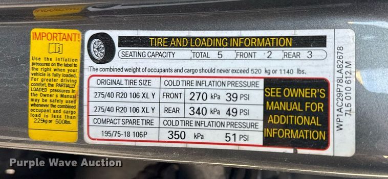 image for item EG8378 2008 Porsche Cayenne SUV