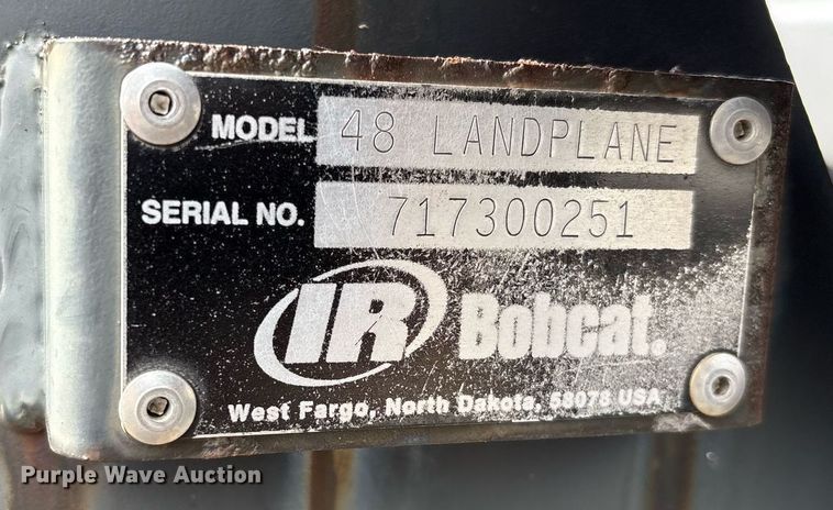 image for item EG8512 Bobcat 48 Landplane skid steer land leveler