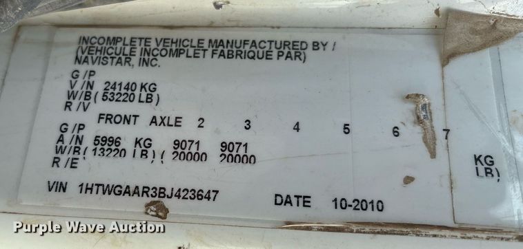 image for item EG8522 2011 International 7400 dump truck