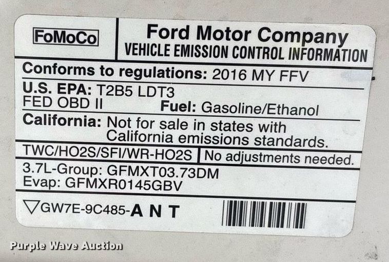 image for item EG8525 2016 Ford Explorer Police Interceptor SUV