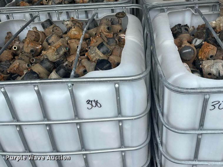 image for item EG8530 (21) poly totes of water meters 