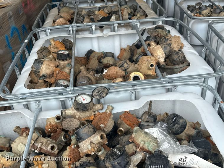 image for item EG8530 (21) poly totes of water meters 