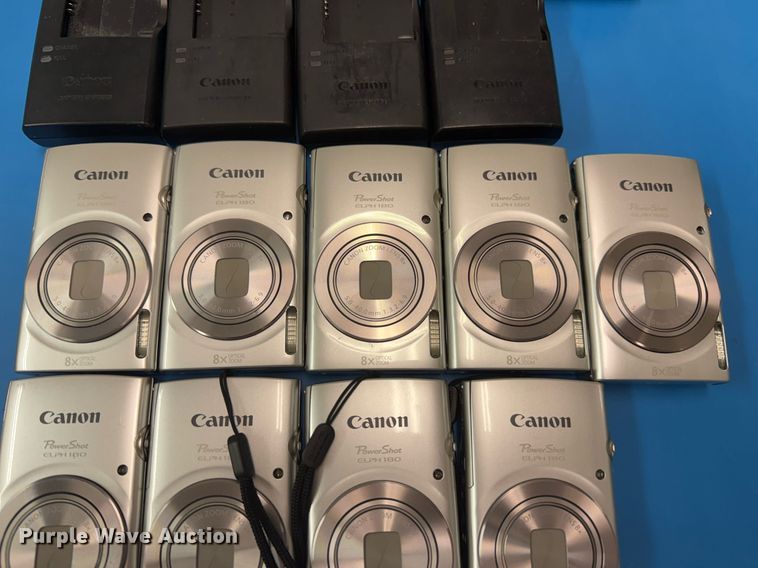 image for item EG8536 (9) Canon Powershot ELPH 180 cameras