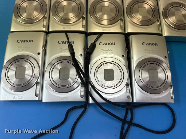 image for item EG8536 (9) Canon Powershot ELPH 180 cameras