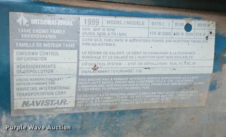 image for item EJ0085 2000 International 4700 dump truck