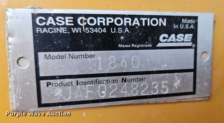 image for item EJ0089 1999 Case 1840 skid steer loader