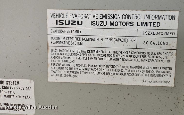 image for item EJ0099 2001 Isuzu NPR/NPR-HD refuse truck