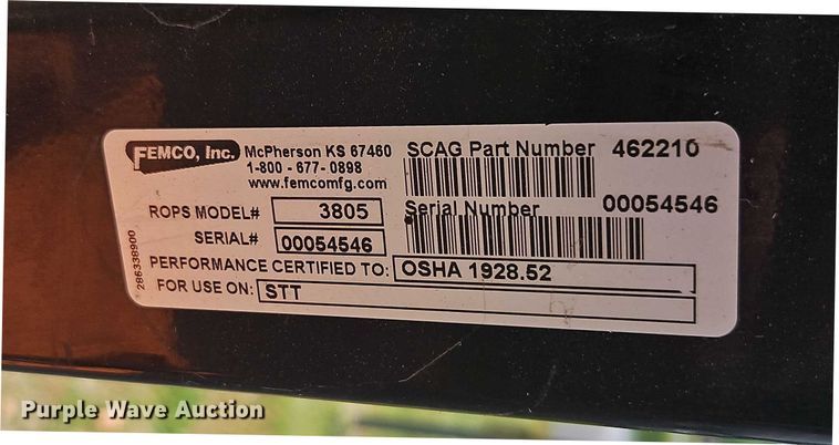 image for item EJ0100 Scagg Turf Tiger II ZTR lawn mower