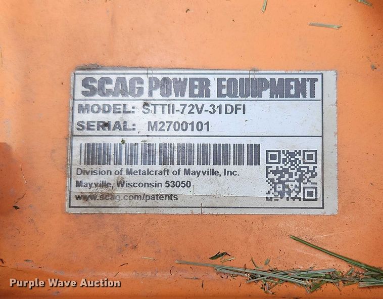 image for item EJ0100 Scagg Turf Tiger II ZTR lawn mower
