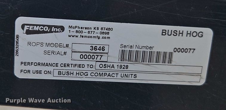 image for item EJ0119 Bush Hog CZ2355 ZTR lawn mower