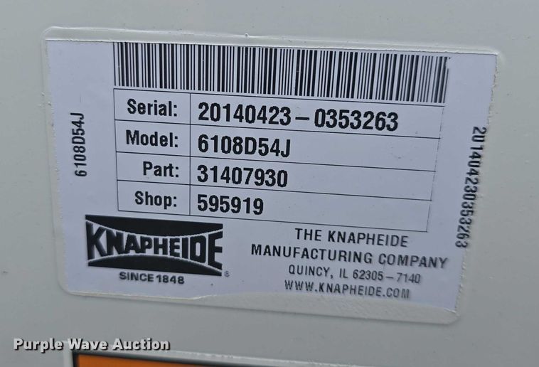 image for item EK5323 Knapheide 6108D54J utility bed