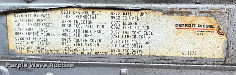 image for item EL2108 1991 Seagrave JB-40DH pumper fire truck